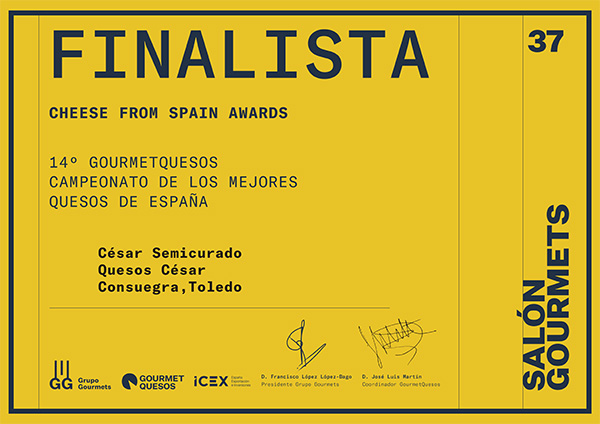 Quesos César finalista del Concurso Nacional Gourmetquesos 2024